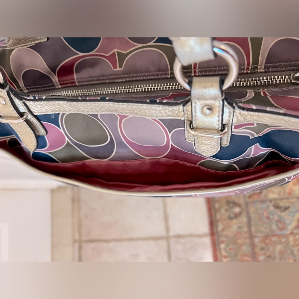 Coach authentic vintage multi-colored logo tote bag - Picture 4 of 13